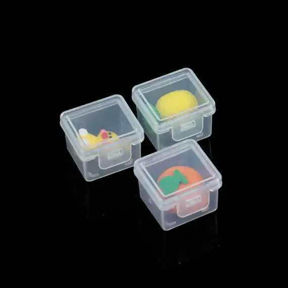 High-Transparency Plastic Small Square Box New Material Earphone Case Water-Diamond Cosmetic Storage for Rings And Earrings view 5