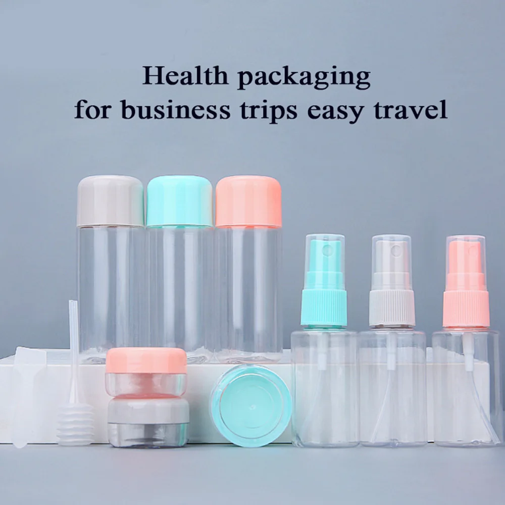 New Travel Refillable Bottle Set Spray Lotion Shampoo Shower Tube Bottling Refill Cosmetic Travel Liquid Container Portable Tool