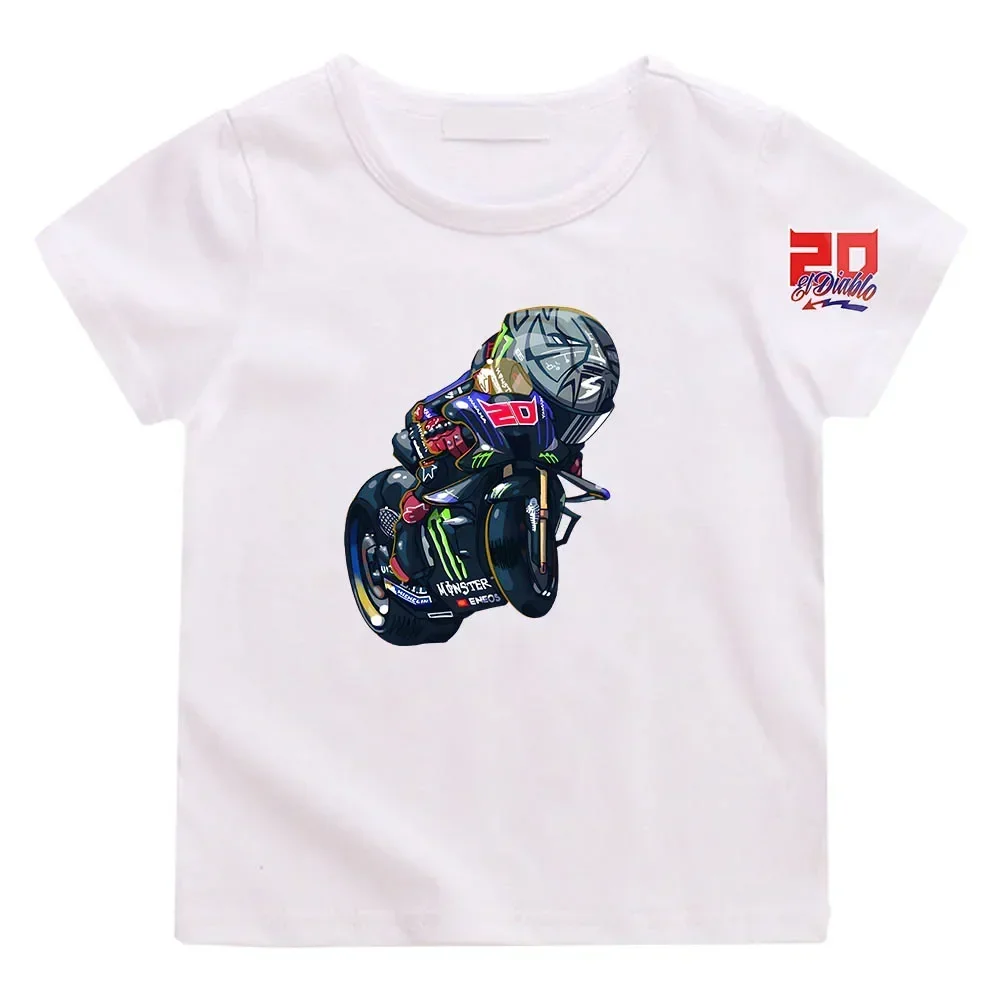 Fabio Quartararo 20 Kawaii/Cute Anime T-shirt Fashion Graphic Tshirt Printed 100% Cotton Boys/girls Tee-shirt Harajuku Tshirts