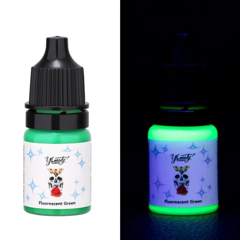 5ml Tattoos Ink Body Art Tattoo Fluorescent Tattoo Ink Pigment Professional Multi-Color Semi-permanent Tattoo Ink Makeup Tattoo
