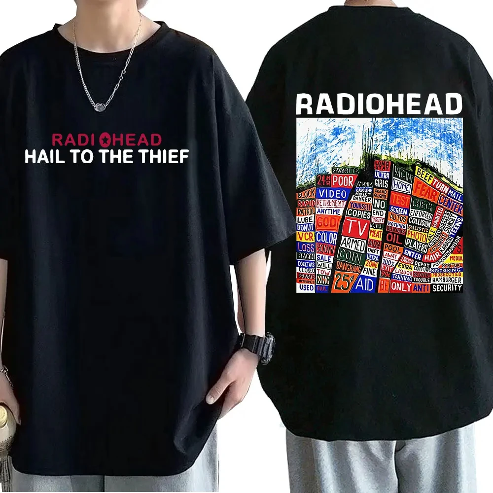 Vintage Rock Band Radiohead T Shirt Men 100% Cotton T-shirts Hip Hop The Bends Music Album Print Tee Shirt Oversize Top 71733 image 3