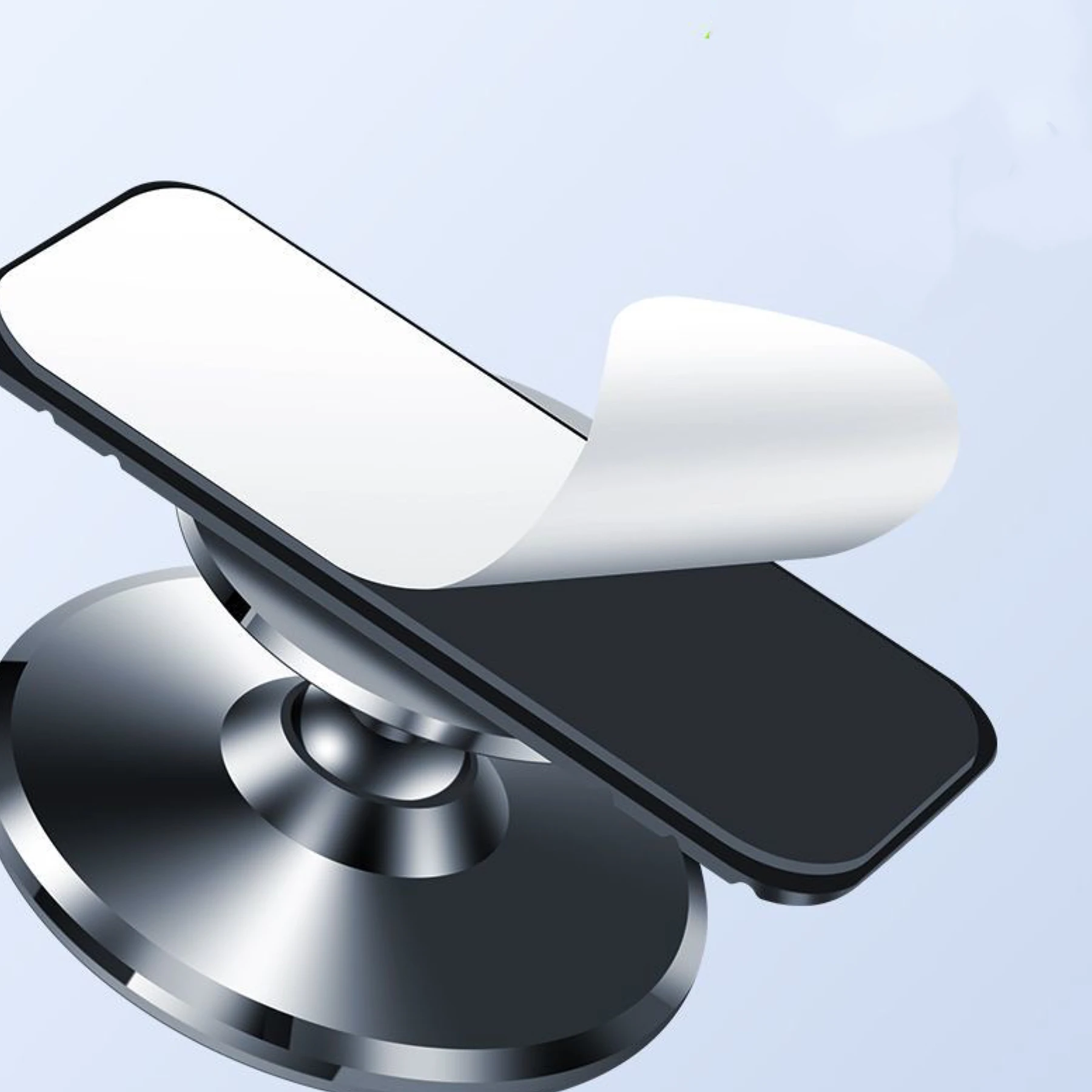 Strong Magnetic Suction Soft Base Car Mobile Phone Holder 360 ° Rotation Dashboard Arc Plane Universal