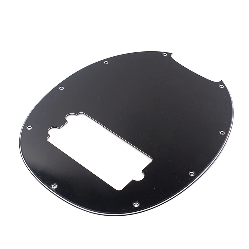 Plastic 3-Ply Pickguard Anti-Scratch Plate Black For Musicman 4 String Bass Guitar Accessory