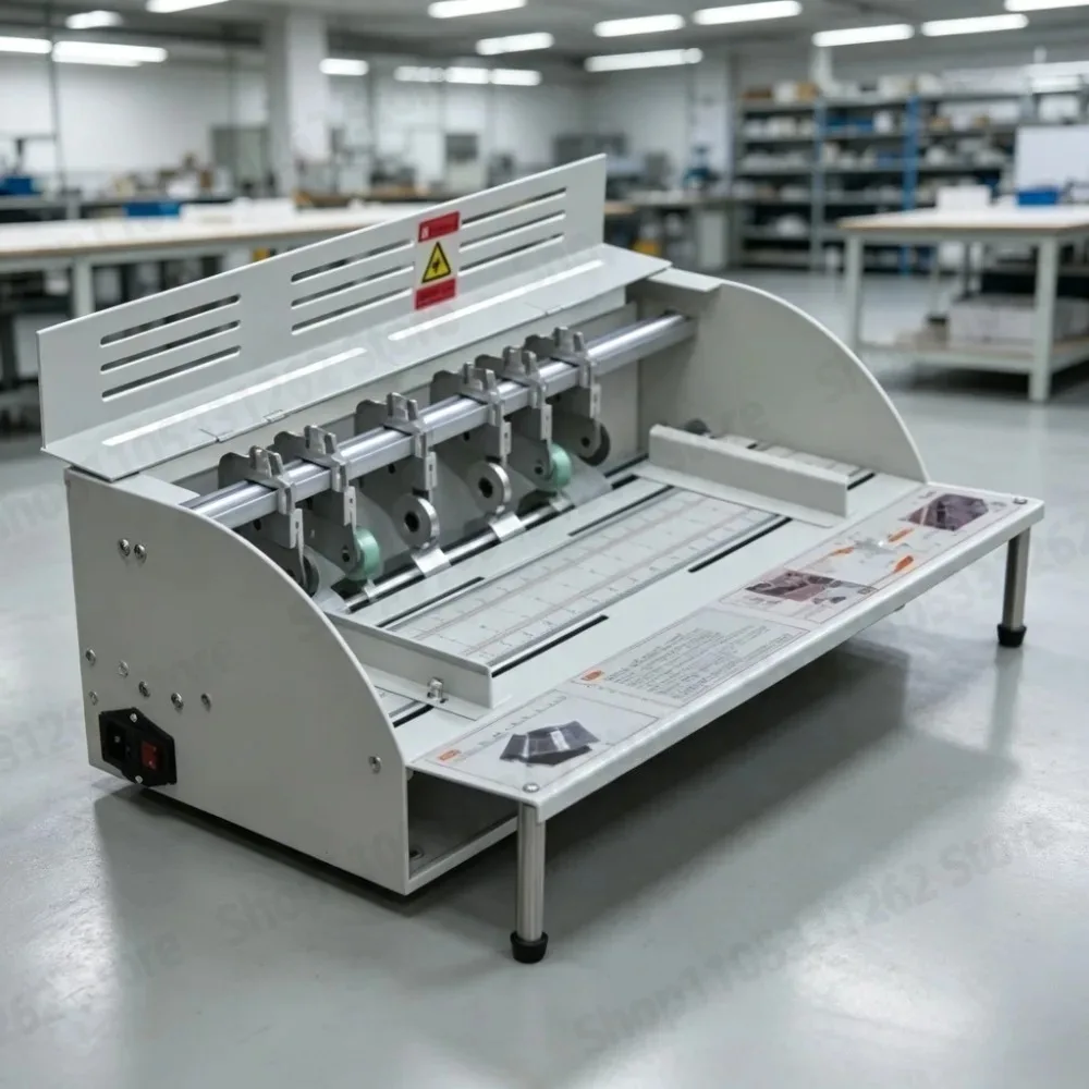 H500 Electric Paper Creasing Perforating Machine For Brochure Business Card Booklet Folding Processing