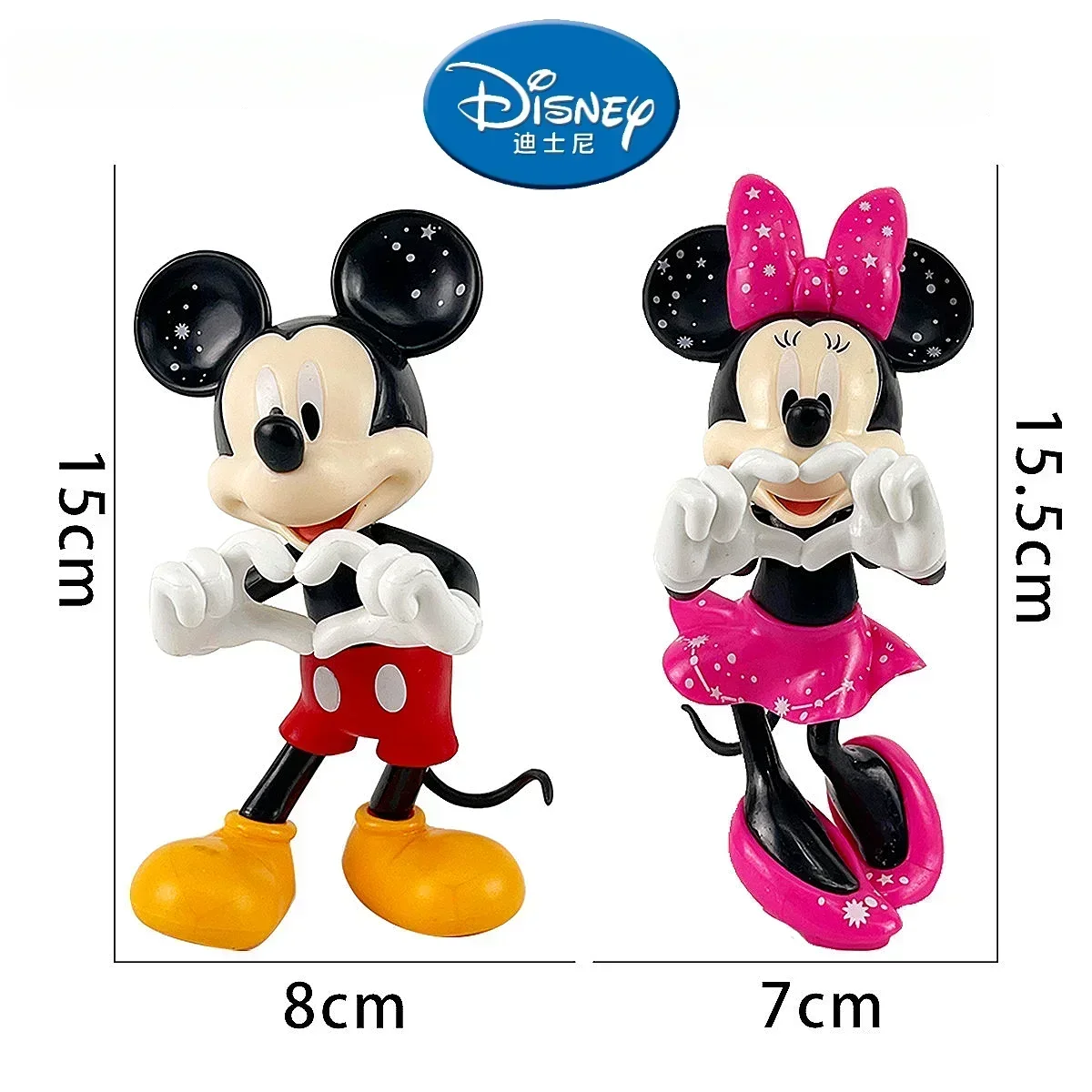 MINISO tureMouse-Figurine de dessin animé Minnie pour garçons et filles, ornements de beurre de dessin animé imbibé de marée, cadeau d'anniversaire, jouets modèles