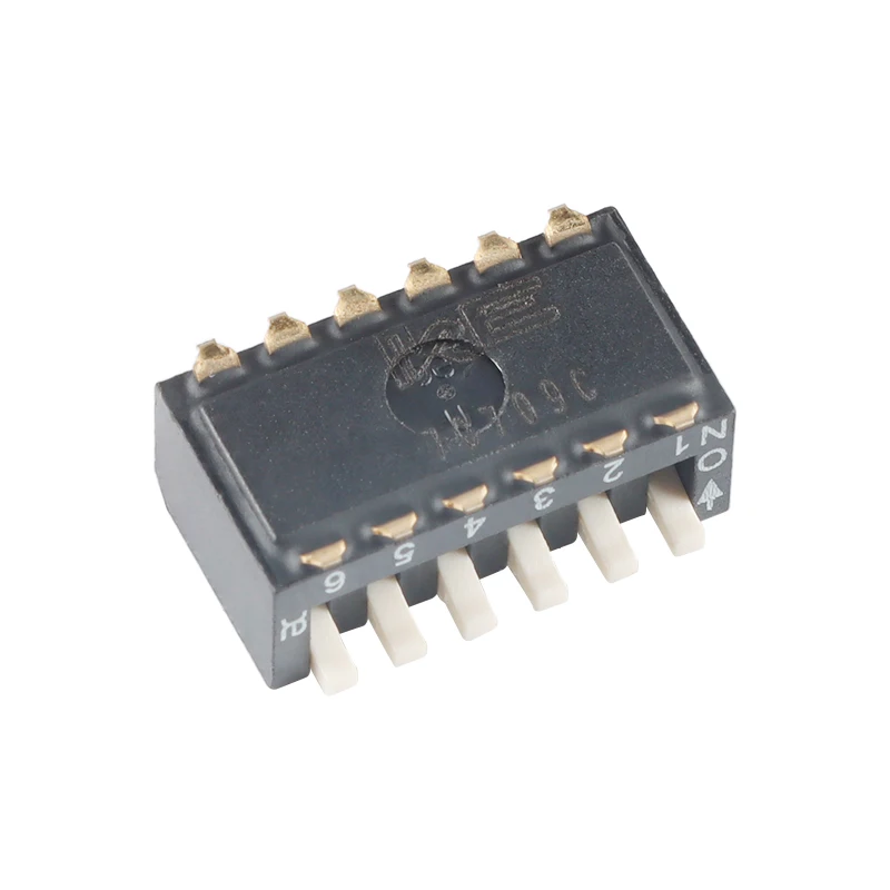 Original DSPV06LSGET 2.54mm pitch 6-position key type SMD DIP switch/toggle code switch