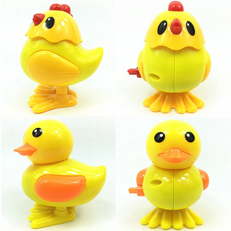 

Brain Teaser Chain Toy for Children, Cute Wind Up Chick Jumping Chicken and Duck, Yellow Chicken and Duck Toy for Street Vendors