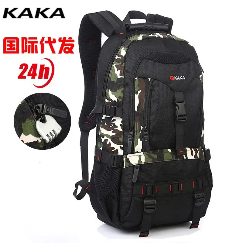 KAKA Men Backpack Travel Bag 40L Large Capacity Polyester Waterproof Backpacks Women High Quality shoulder Luggage Bags Bagpack