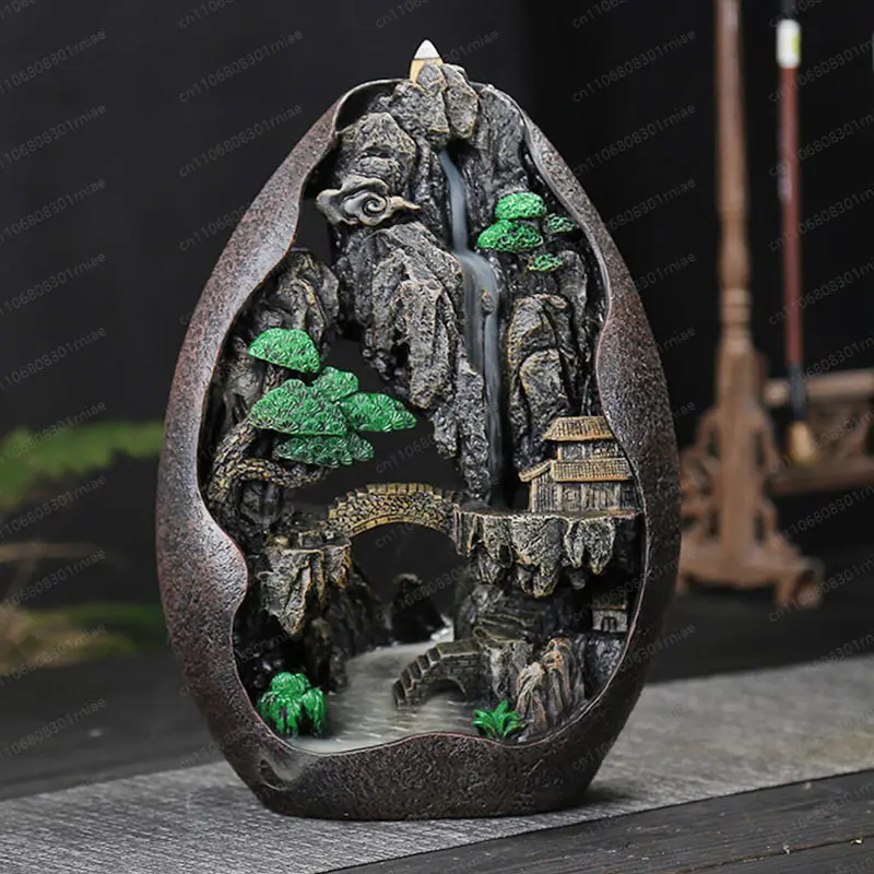 Backflow aromatherapy burner Home sandalwood burner Alpine flowing water backflow incense burner