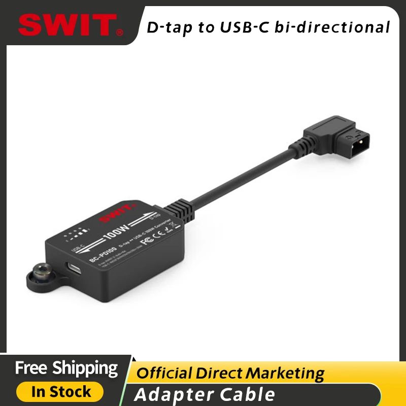 

SWIT BC-PD100 D-tap to USB-C 100W Bi-directional