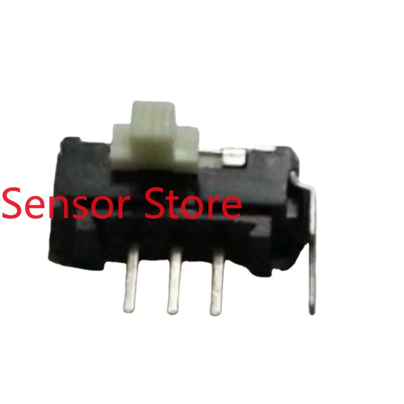 10PCS Miniature Pull Switch Slide  2 Gears Side  Single Row 3 Feet With Bracket