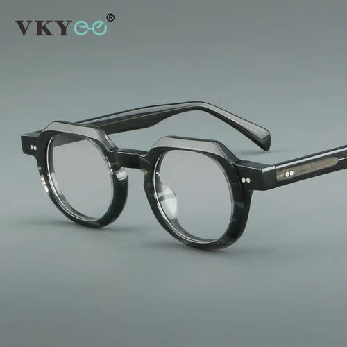 Imagen 2 del producto VICKY Simple Retro ovalado acetato miopía señoras Anti-luz azul lente cilíndrica gafas de lectura mujeres prescripción personalizable 5801