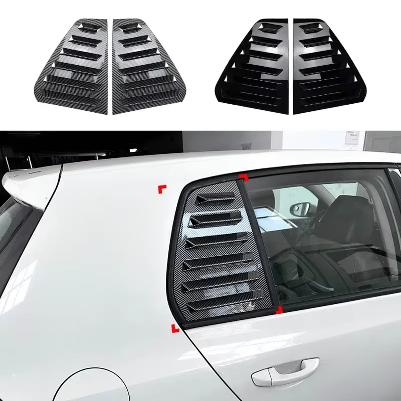 

Fit For VW Golf 6 MK6 2008 2009 2010 2011 2012 Car Rear Window Louver Shutter Cover Side Vent Scoop Blinds Trim ABS Carbon Fiber