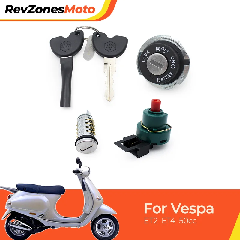 For Vespa ET2 ET4 50cc Ignition Switch Lock Set with Key Electrical Switch Assembly Motorcycle Scooter