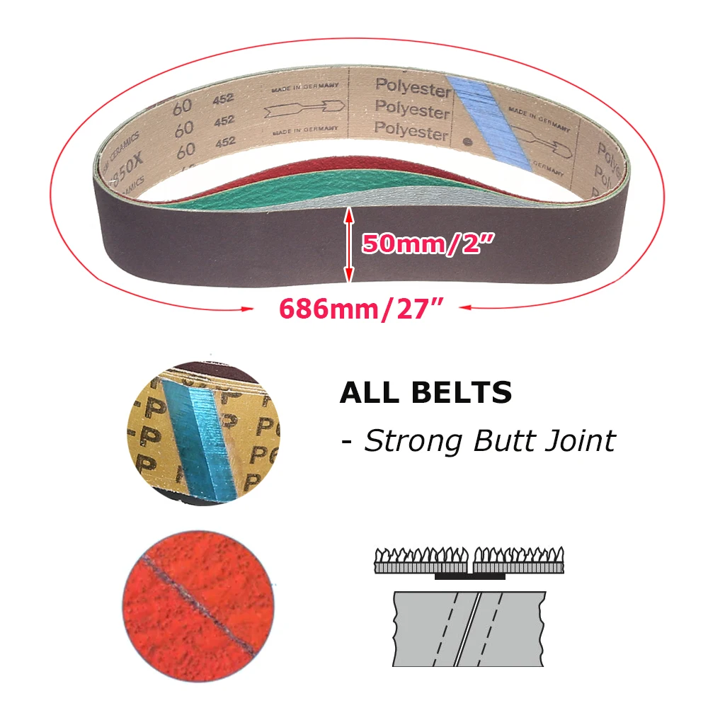 Sanding Belts 50x686mm 2