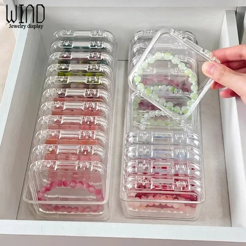 Acrylic Bracelet Box with Dustproof Feature Functional Bracelet Holder Convenient Clear Bangle Jewelry Display Container