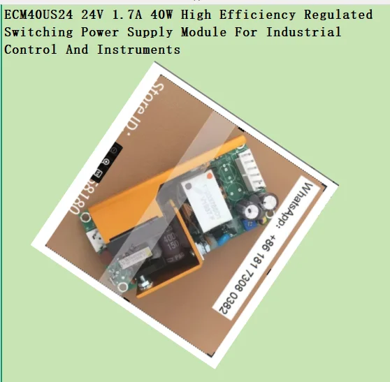 ECM40US24 24V 1.7A 40W High Efficiency Regulated Switching Power Supply Module For Industrial Control And Instruments