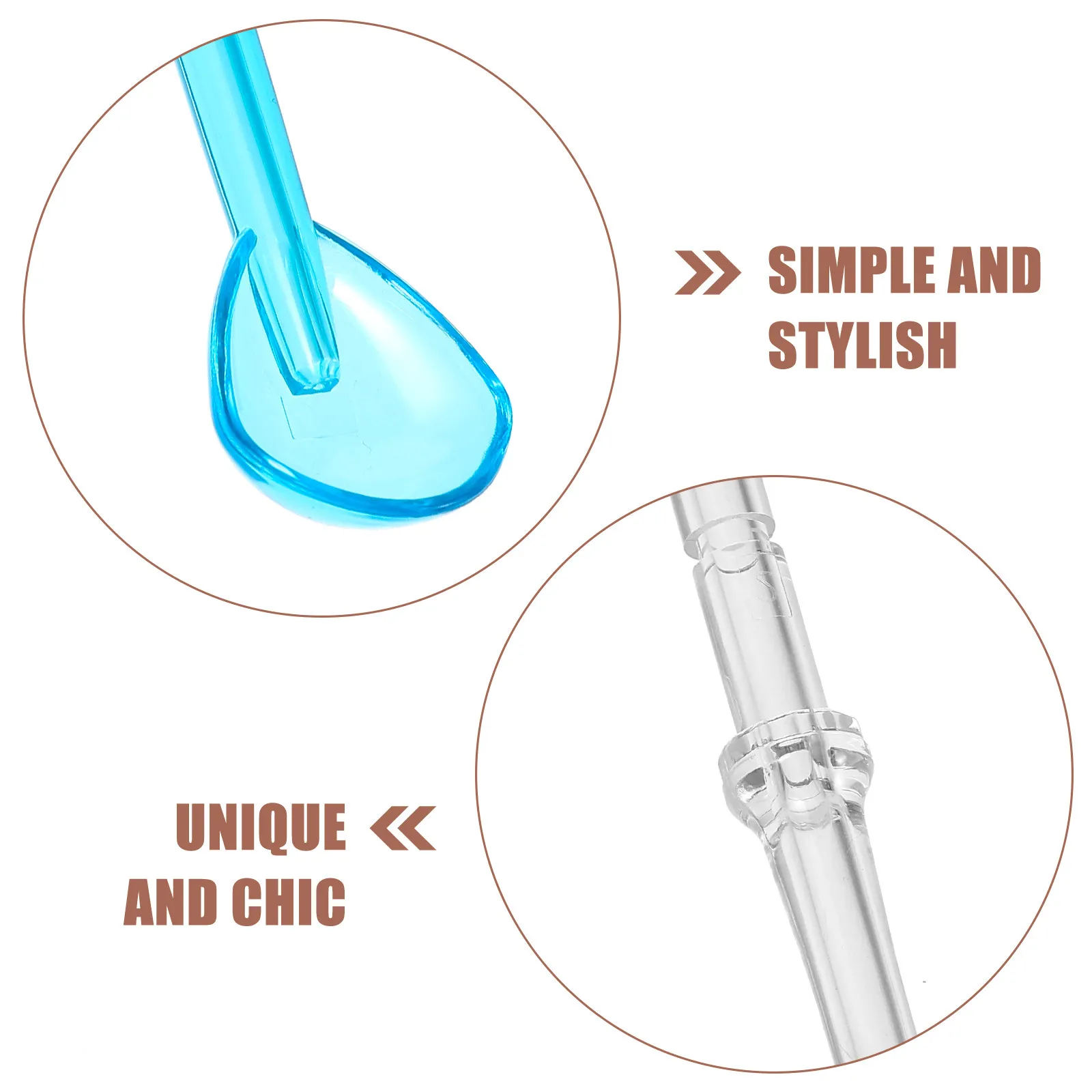 3Pcs Tongue Scraper Attachment Tongue Cleaner Irrigator Replaceable Nozzle for Water Floss Fresh Breath