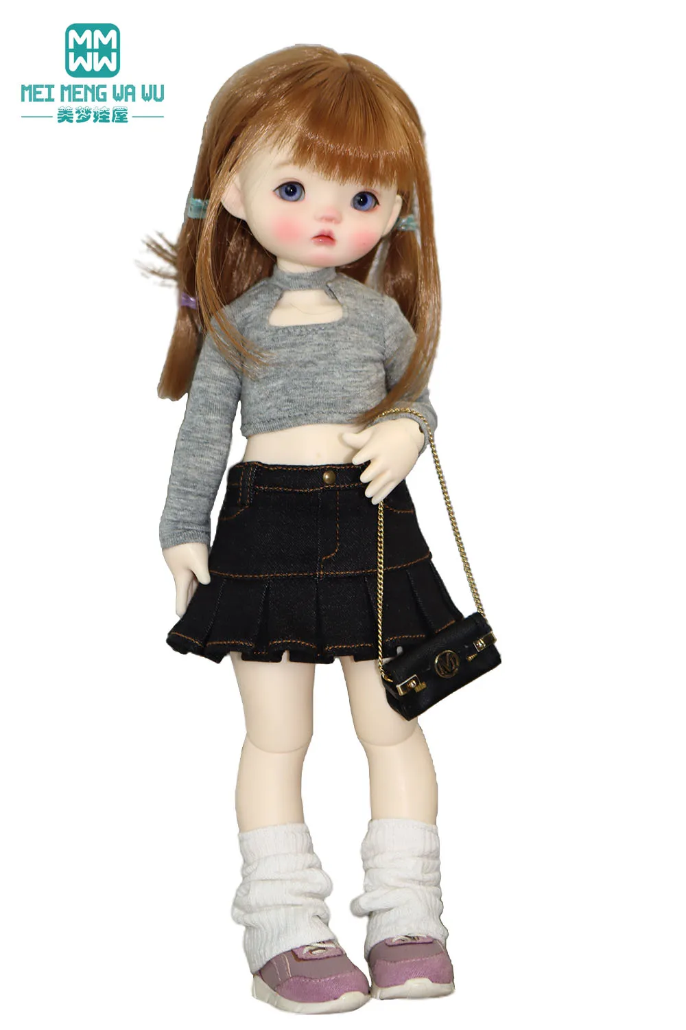 Nini Pop Kleding Modieuze veelkleurige denim rok Past 30 cm 1/6 BJD YOSD MYOU Pop Speelgoed Gift