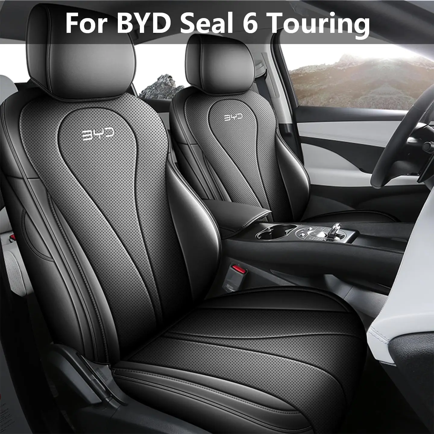 Automotive Custom Fit Full Surround Leather Seat Covers Comfort Wearproof Interior Protector for BYD Seal 6 Touring Wagon