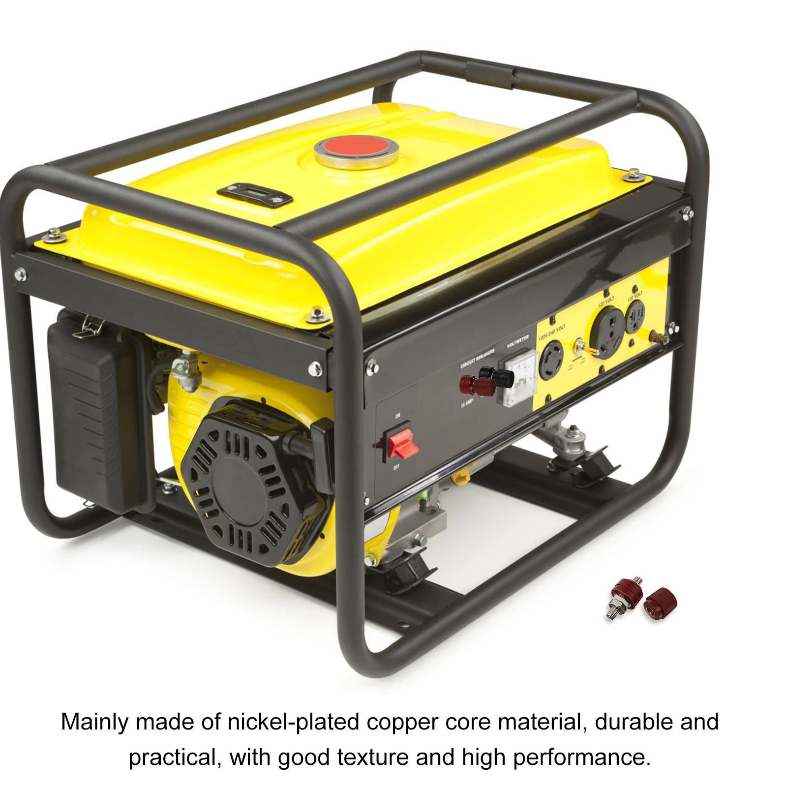 

4Pcs Nickel-Plated Copper Core Post Connectors Easy Install Generator Power Terminal Marine Power Junction Kit