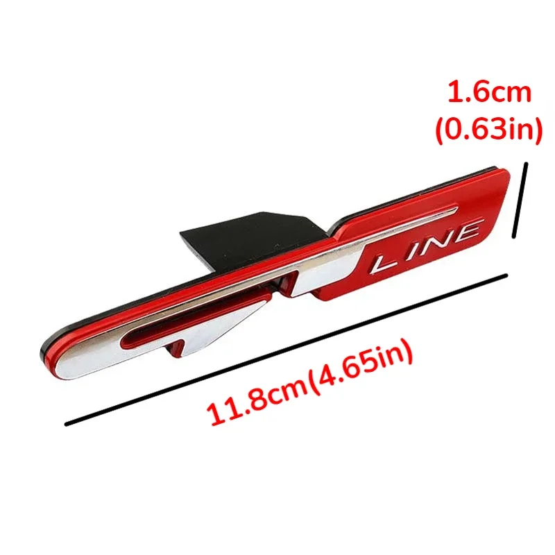 11.8x1.8cm Metal Car Front Grille Emblem Sticker for KIA GT LINE K3 K5 KX3 KX5 KX7 Sorento Ceed Rio Soul Forte Optima