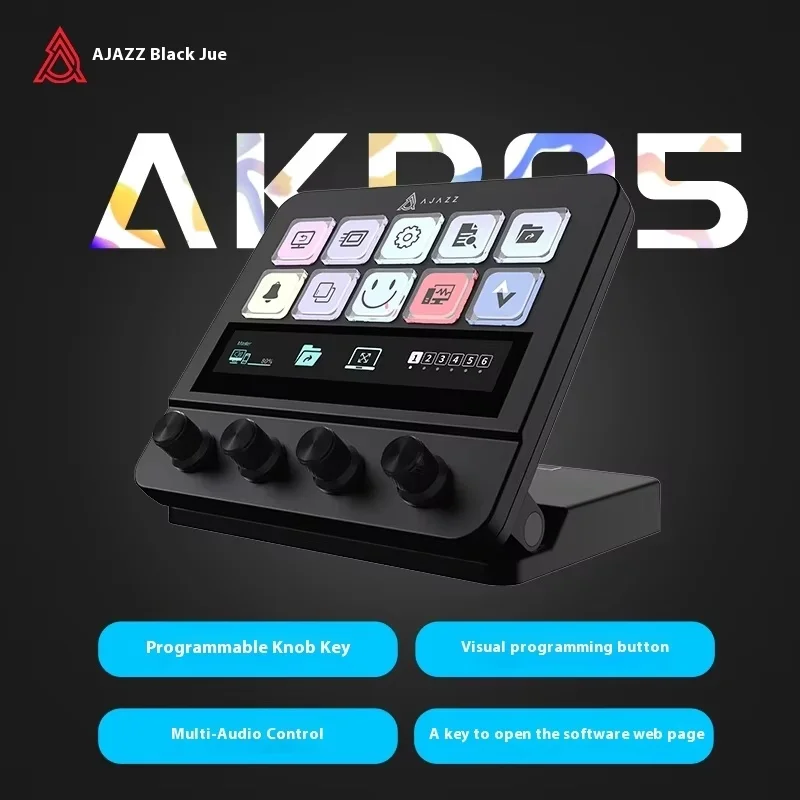 

AJAZZ AKP05 Customized Programming Desktop Controller Mini Keyboard Media Controller LCD Display Screen StreamDock Laptop Gift