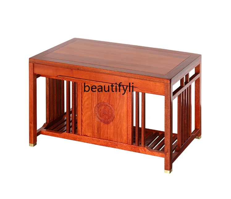 New Chinese Style Solid Wood Desk Simple Desk Gold Rosewood Light Luxury Calligraphy Painting Table Zen Home Bookstand