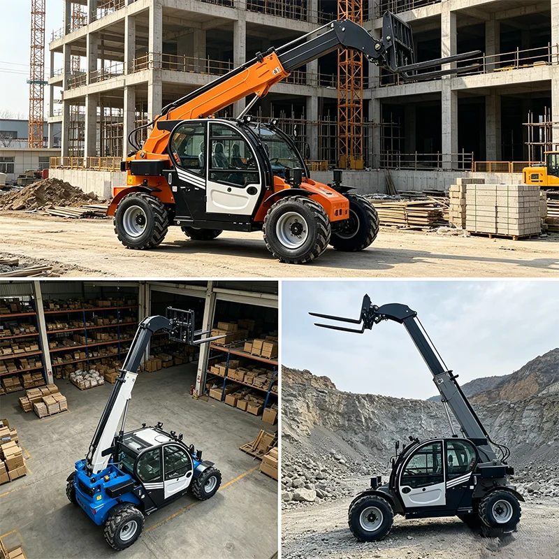 Rough Terrain Telehandler with Telehandler Loader Telescopic Forklift Function Lifting Platform