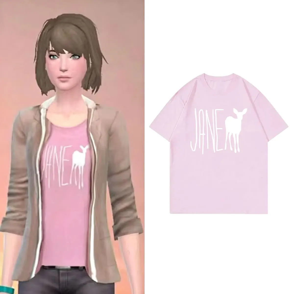 Game Life Is Strange Maxine Caulfield Same Style T-shirt Men Women Anime Oversized T Shirt Unisex Casual Vintage Cotton T-shirts