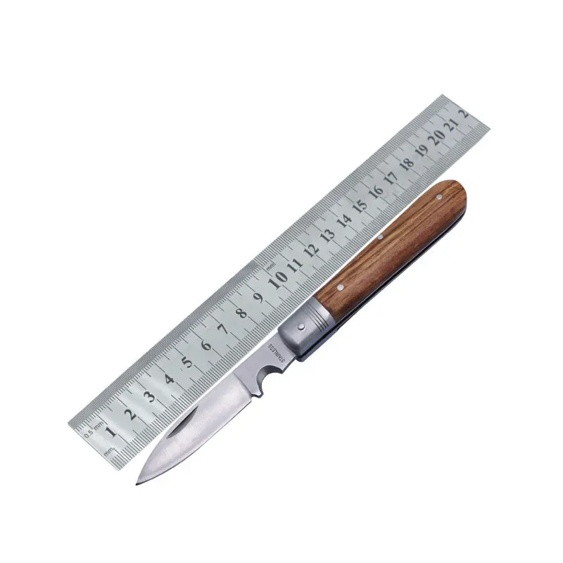 

2CR13 острый складной нож из нержавеющей стали с ручкой из палисандра, портативные карманные ножи для кемпинга, ручные инструменты для выживания