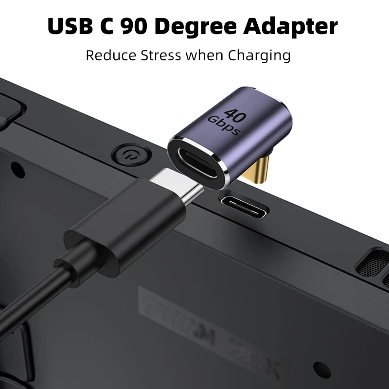 Adaptador USB tipo C a USB-C Thunderbolt3, convertidor de carga rápida para Macbook y Samsung, PD100W, 5A, 40Gbps