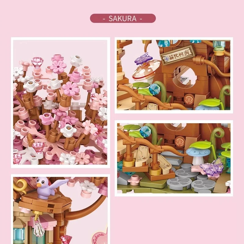 Street View House Building Blocks Izakaya Shaved Ice Shop Takoyaki Shop Coffee Shop Panda Tea House Children's Gift view 5