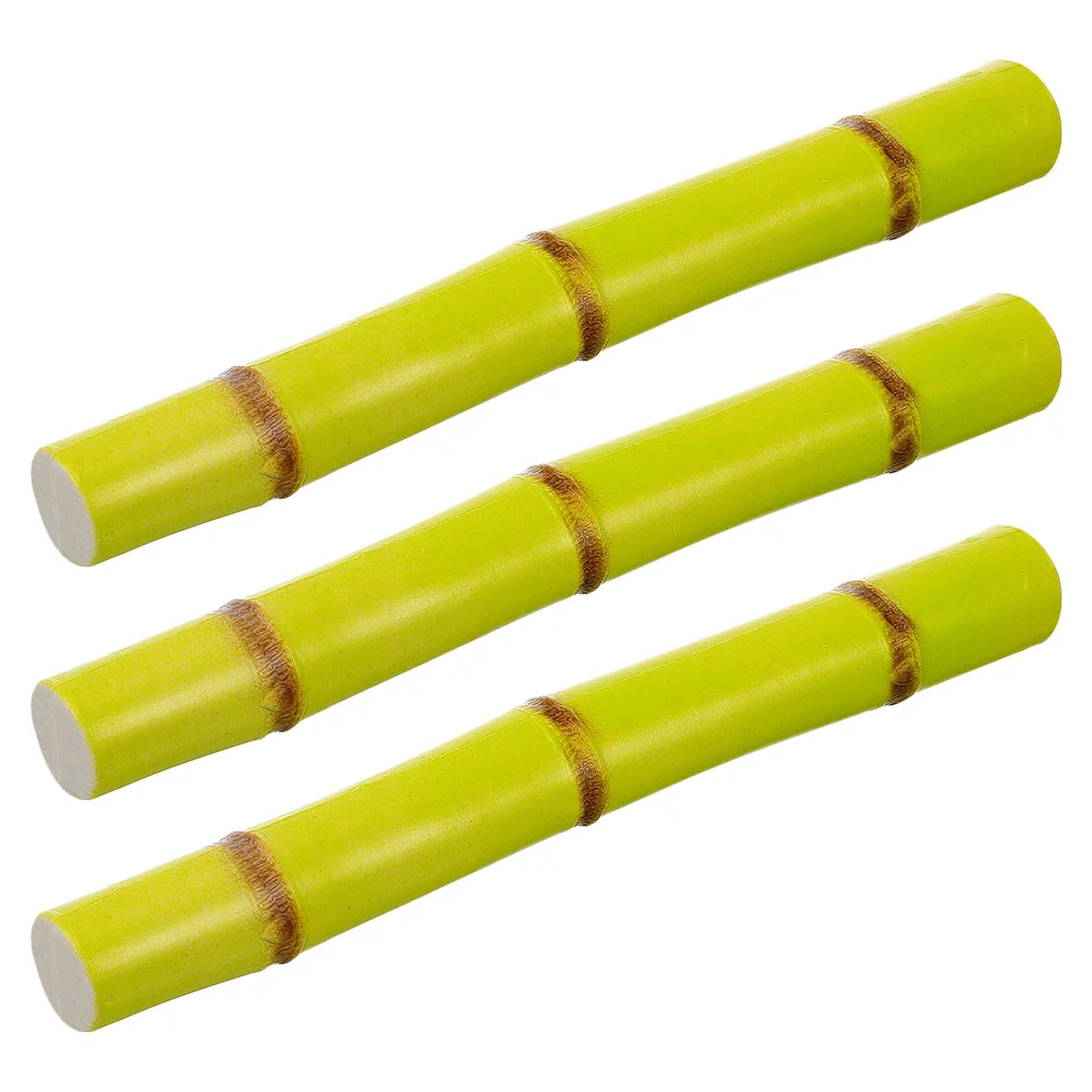 

3 Pcs Simulation Fruit Model Fake Fruits for Decoration Decorative Artificial Plastic Sugarcane Food Decorations Prop