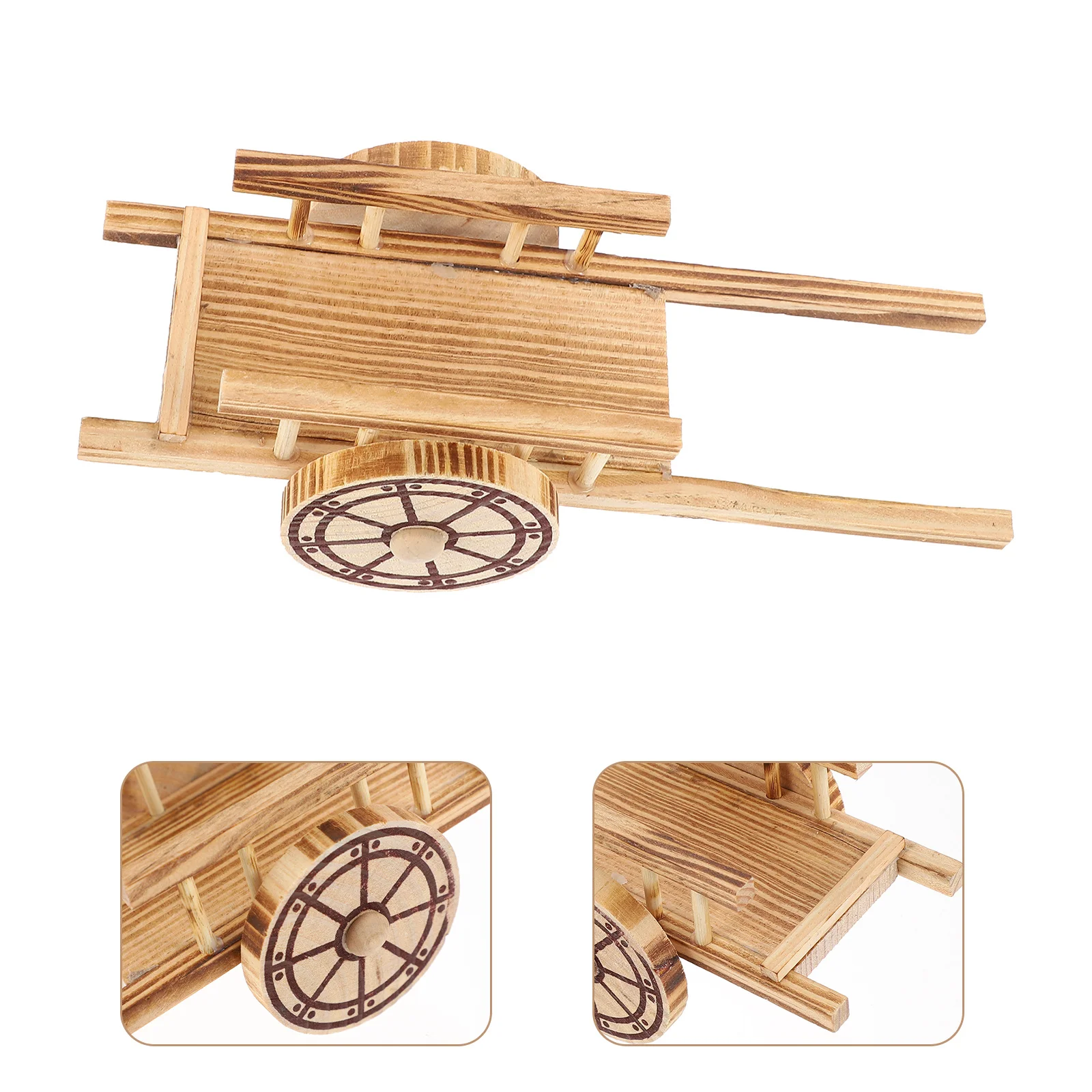 

1Pcs Ancient Wooden Crafts Flat Car Ornament Retro Hand Pull Desktop Decoration Elegant Wooden Home Decor Wood Crafts Ornament