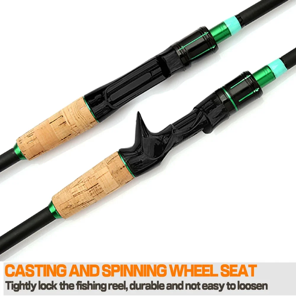 Lure Fishing Rods 1.8m 2.1m Carbon Spinning Baitcasting Travel Rod Bait Weight 3.5g-14g ML Ultralight Fast Pole for Pike Trout