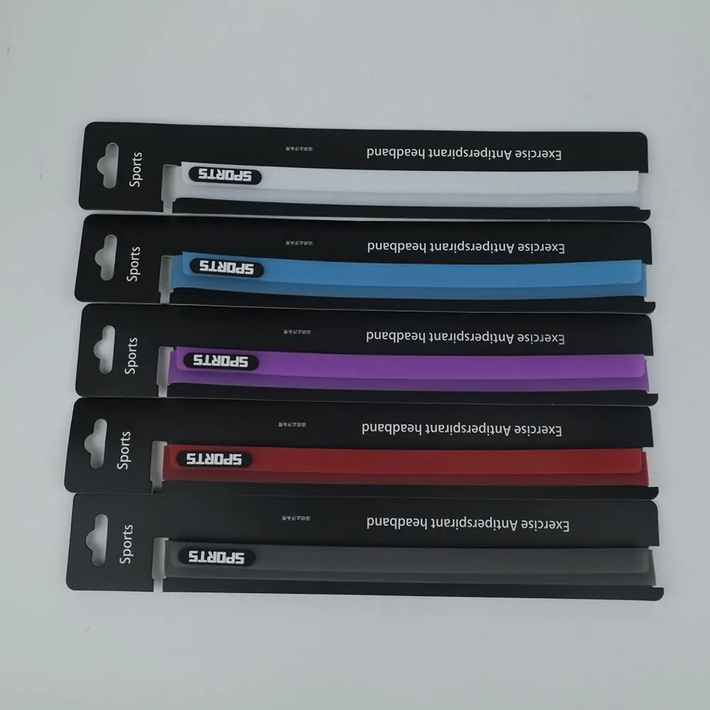 Diadema deportiva de silicona de Color caramelo, banda para el cabello para correr, ciclismo, Yoga, trotar, baloncesto, Fitness, gimnasio