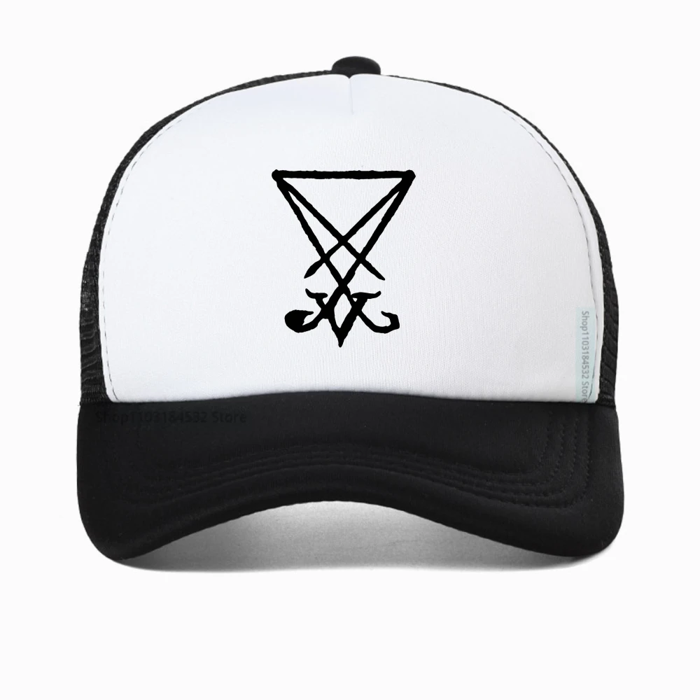 

Sigil of Lucifer baseball cap Punk Occult Gothic Evil Satan Goat's Head Pentagram Satanic caps Breathable snapback hats