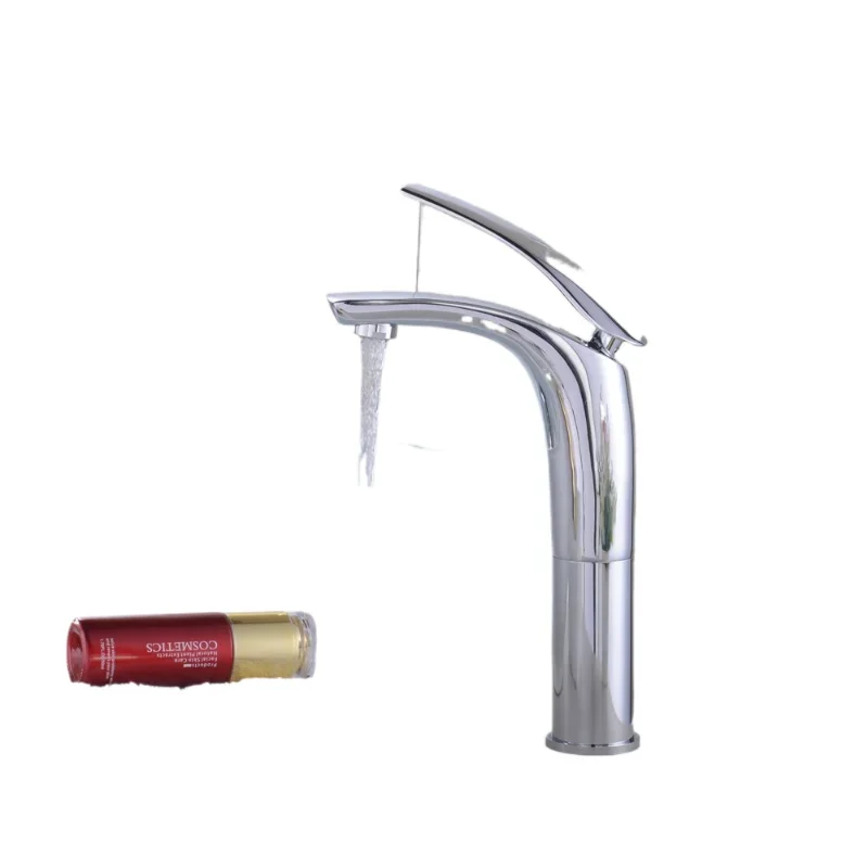 

Creative waterfall basin hot and cold faucet, brass chrome bathroom basin mixed faucet