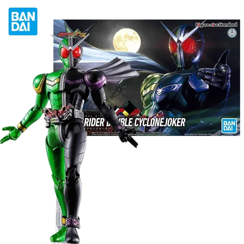 Bandai Original Figure-rise Standard FRS Kamen Rider DOUBLE CYCLONE JOKER Assembly Model Anime Action Figure Model Toys In Stock