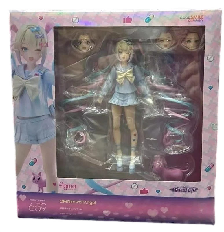 Op voorraad: originele GSC figma Omgkawaiiangel Needy Streamer Overload PVC, 14 cm, animefiguur, verzamelobject, decoratief speelgoed.
