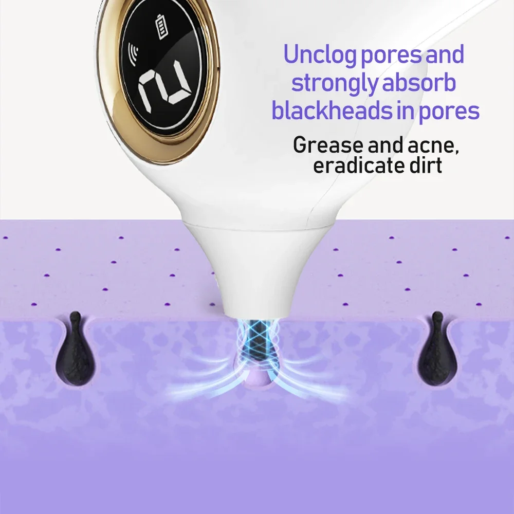 얼굴 블랙헤드 빠는 미용기, 3단 모드로 블랙헤드를 효과적으로 빨아들이는 홈 스킨 케어 도구
