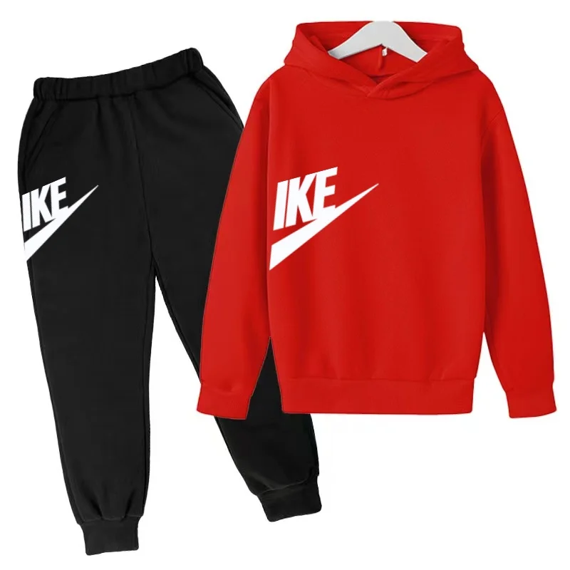Zweiteiliges Hoodie-Set für Jungen und Mädchen im Alter von 2 bis 13 Jahren, Modische Anime-Kleidung, Lässige Hosen, Kinder-Kapuzenpullover – Detail 9