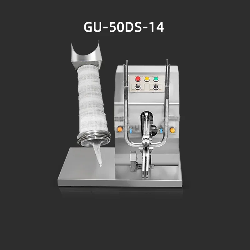 Máquina automática de sellado de embalaje para encuadernación de ajo, patata, jengibre, bolsa de red de malla para frutas y verduras, fabricante de sellado de doble hebilla, 300W220V