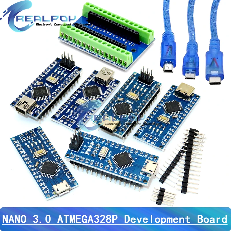 NANO V3.0 3.0 Adapter terminala kontrolera karta rozszerzeń NANO IO Shield prosta płyta rozszerzająca do kabla Arduino AVR ATMEGA328P