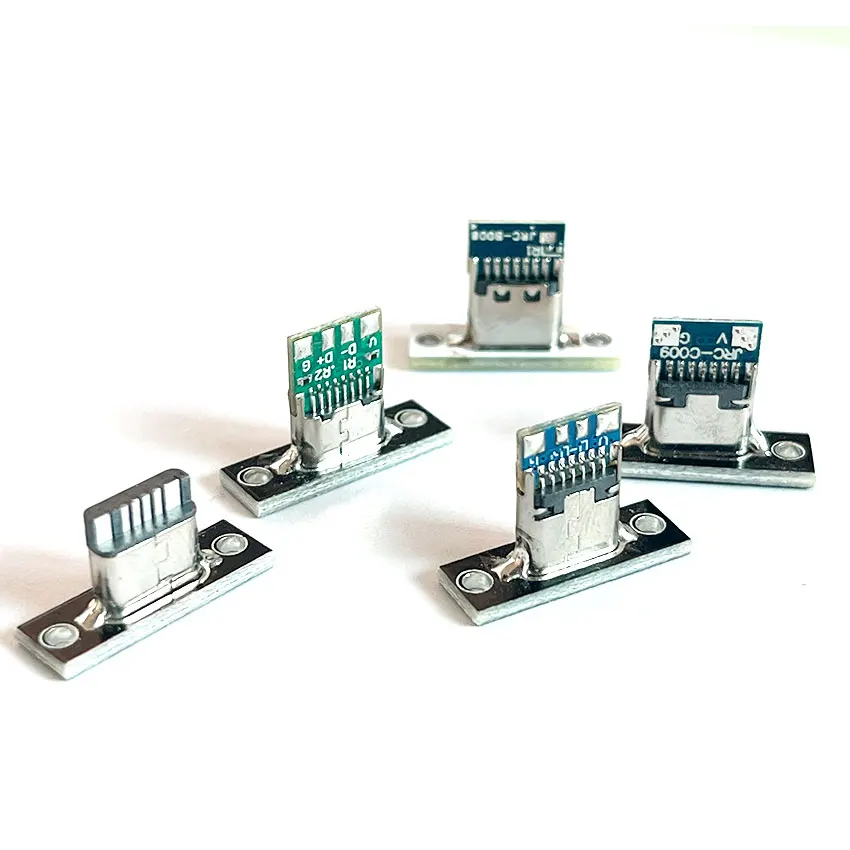 1PCS Type C Female Double-sided Positive Negative Plug-in Test Board With PCB Board Type-c Connector Data Charging Port