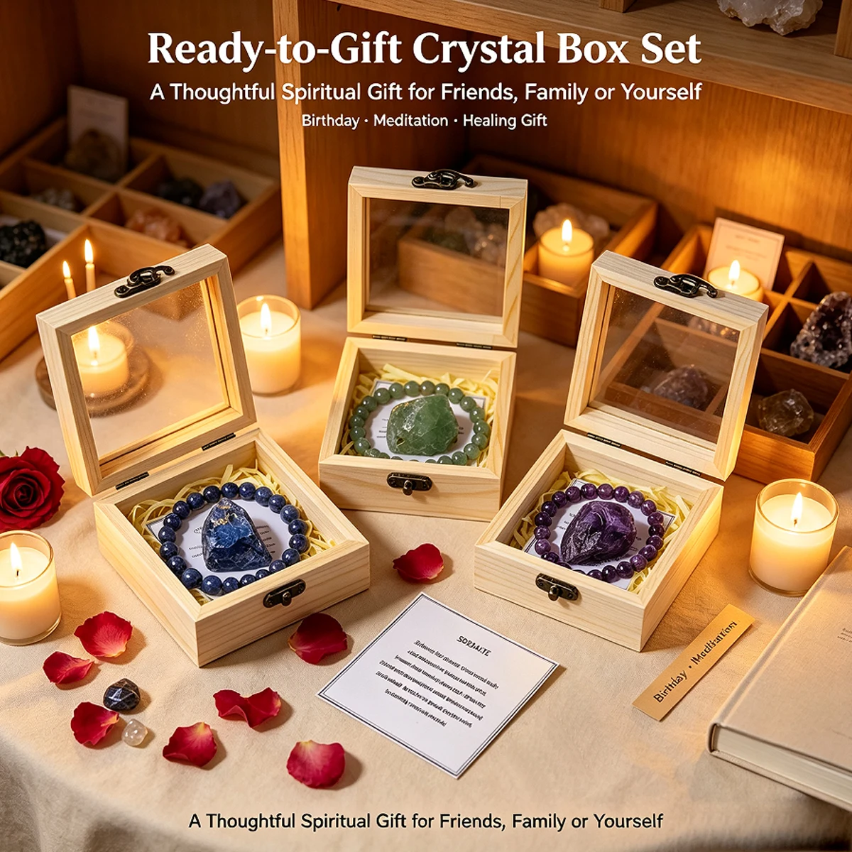 Natural Raw Crystal Beaded Bra - Healing Crystal Set recension och pris
