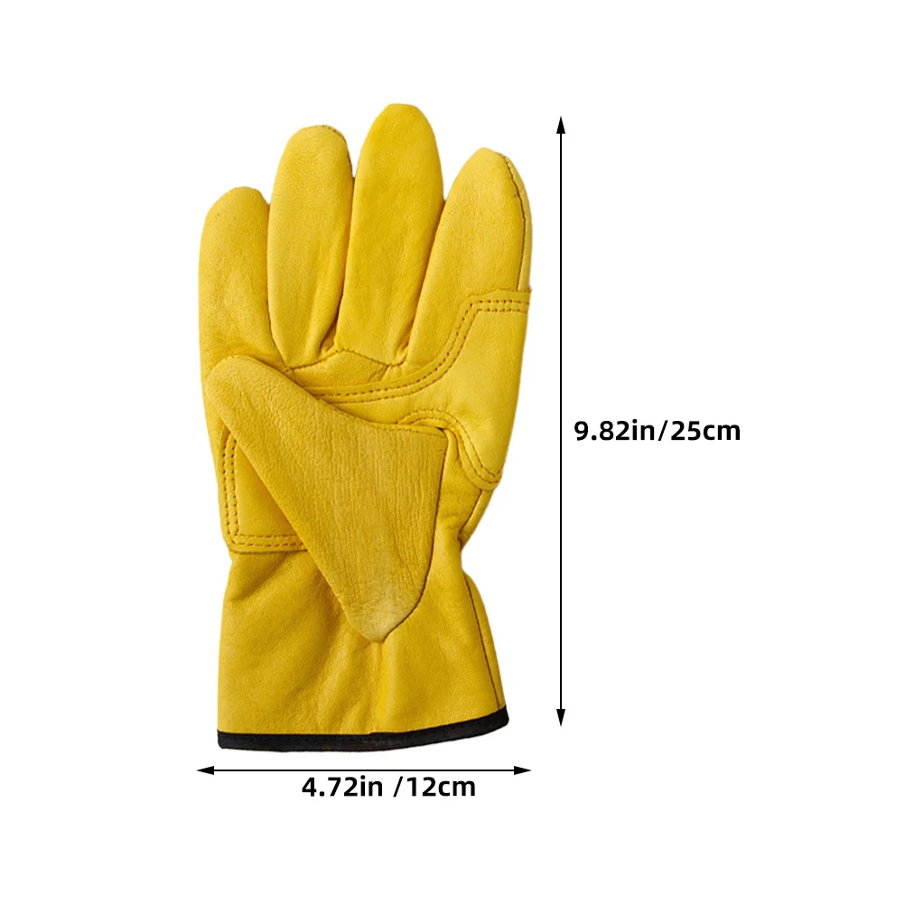 Yellow Work Gloves Warm Anti Slip Heat Insulated Protective Pcs Cold Weather Engineering Outdoor Tasks Labor