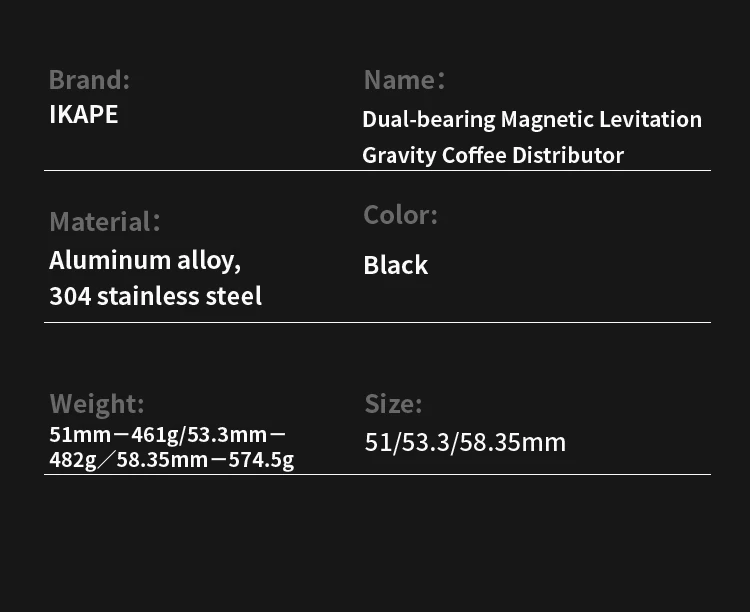 IKAPE Espresso-Verteiler mit Doppellagern, passend für 51/54/58mm Bottomless Siebträger, Kaffee-Verteiler, Barista-Zubehör – Detail 18