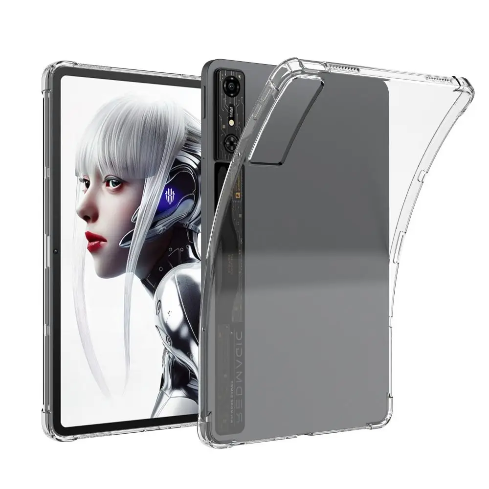 

Противоударный чехол для планшета 9,06 дюйма, подушка безопасности с защитой от царапин, прозрачная задняя крышка, прозрачный мягкий защитный чехол для Nubia RedMagic 3 Pro